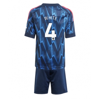 Billige Fotballdrakt Arsenal Ben White #4 Replika Bortedraktsett Barn 2025-26 Kortermet (med bukser)